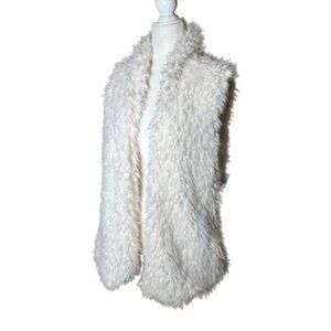 New NWT Ashley by 26 International Faux Fur Longline Vest Size Large